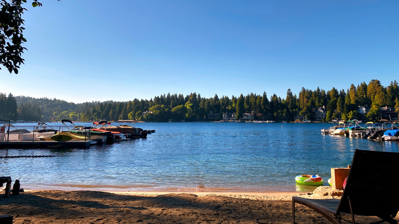 View of Lake Arrowhead Resort & Spa private beach