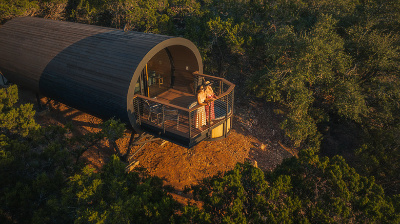 Aerial view of Onera treehouse