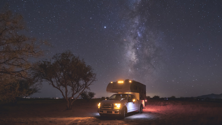 Milky Way over RV in Utah