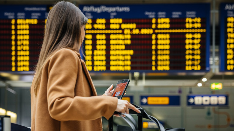 traveler arriving at airport