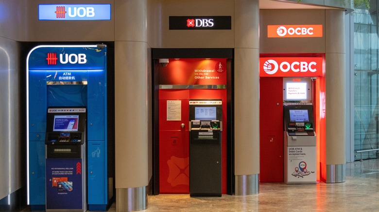 ATM machines in Singapore's airport