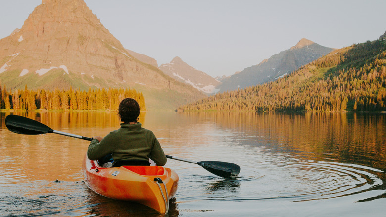 Kayaking at Glacier National Park