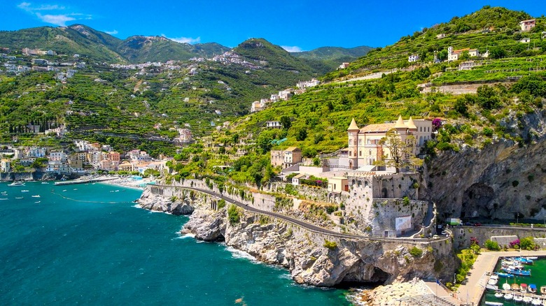 Aerial view of Amalfi Coast