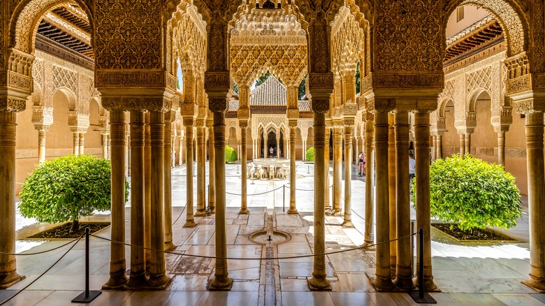 Intricate architecture of Alhambra