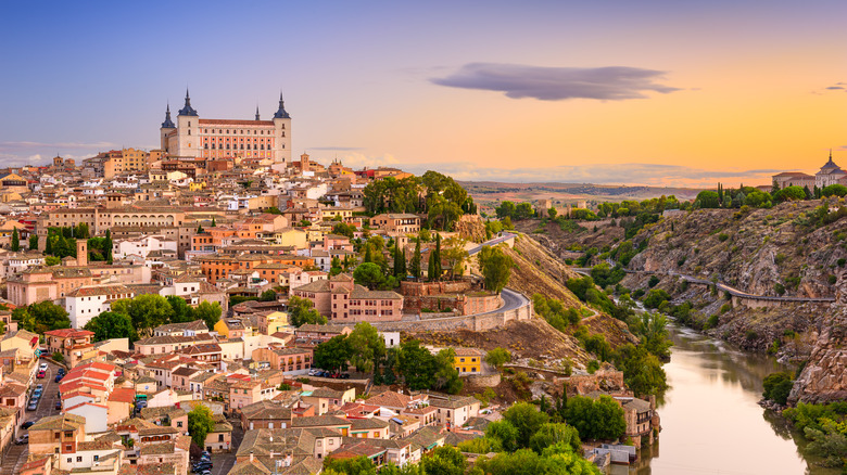 Panorama of Toledo at sunset