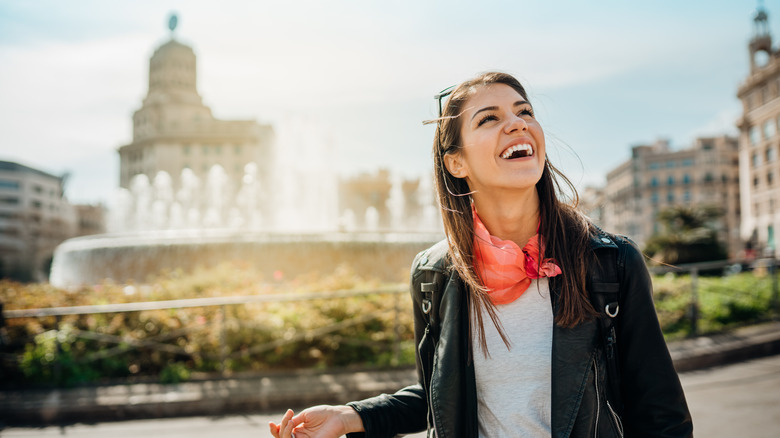 Solo traveler in Barcelona