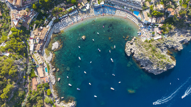 Aerial view of Taormina, Sicily