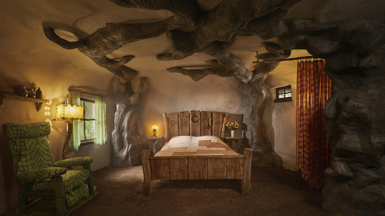 Interior of Shrek's Swamp Airbnb