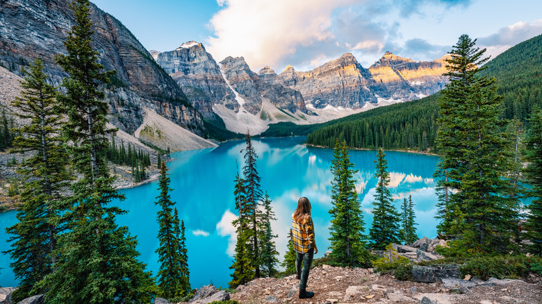 Moraine Lake landscape in Banff National Park, Canada