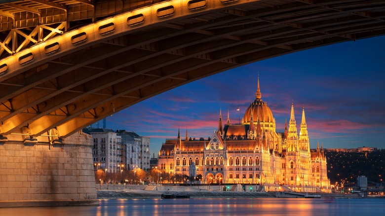 Evening view of Budapest