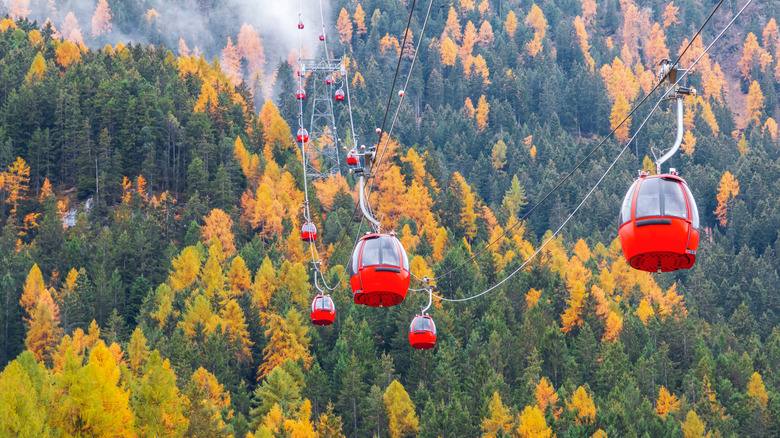 Mountain lift to Alpe di Siusi