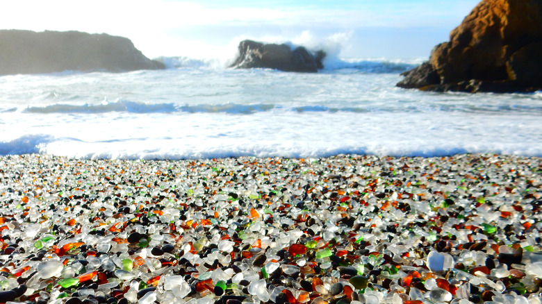 Glass Beach in California