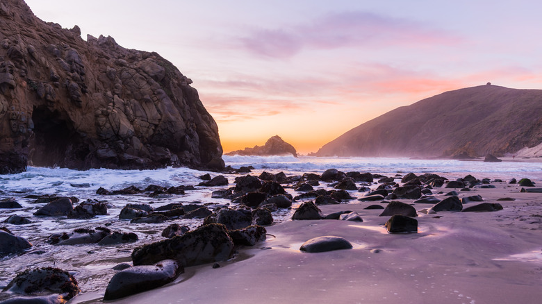 purple sand at Pfeiffer Beach