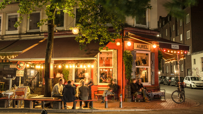 People dining in Hamburg