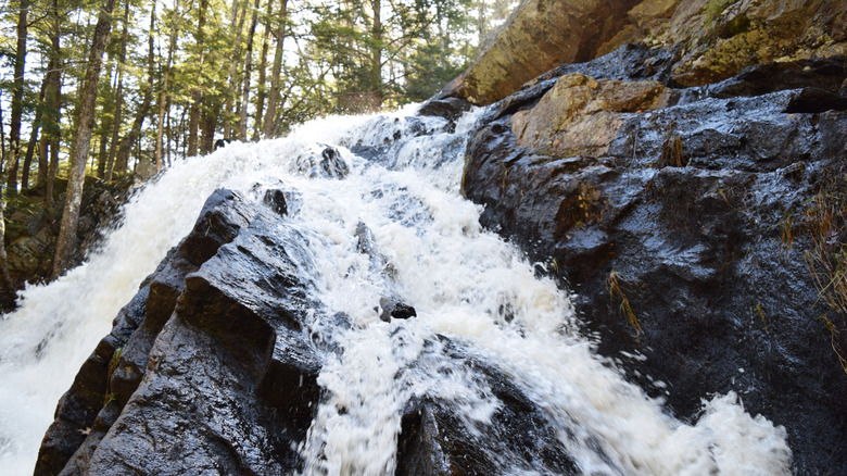 Lower falls at Purgatory Falls near Lyndeborough, New Hampshire