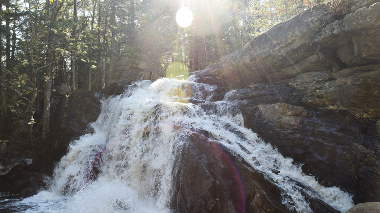 Sunlight on Purgatory Falls near Lyndeborough, New Hampshire