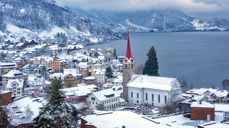 Winter at Lake Lucerne, Switzerland