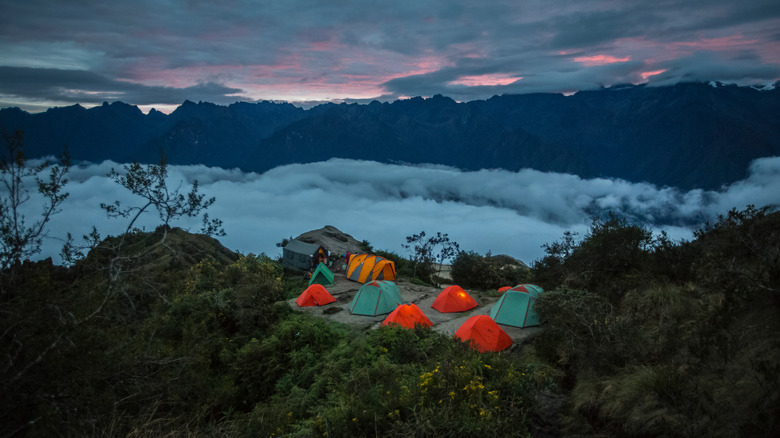 Camps set up on the Inca Trail