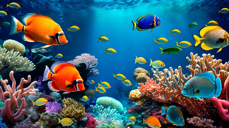 Colorful fish of Red Sea