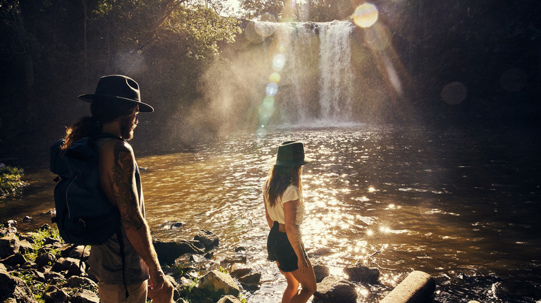 Couple hiking