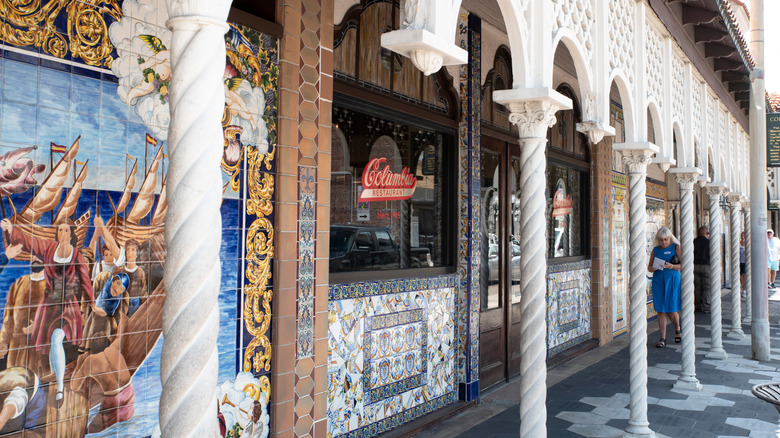 Mural on Columbia Restaurant exterior in Ybor City