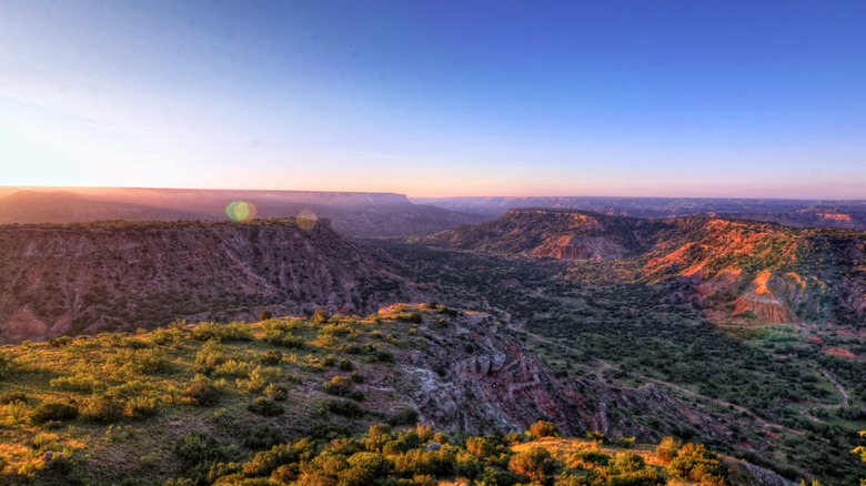 Sunrise over Palo Duro Canyon in Texas