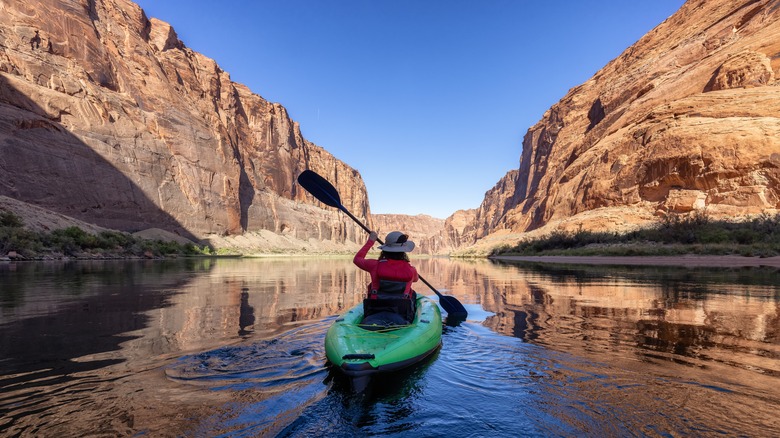 kayaker in Glen Canyon