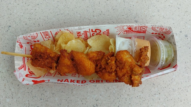 Clyde's Chicken on stick