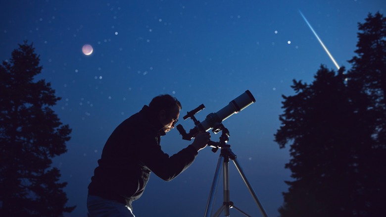 Man with telescope