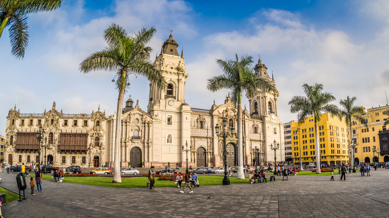 Grand buildings in Lima, Peru