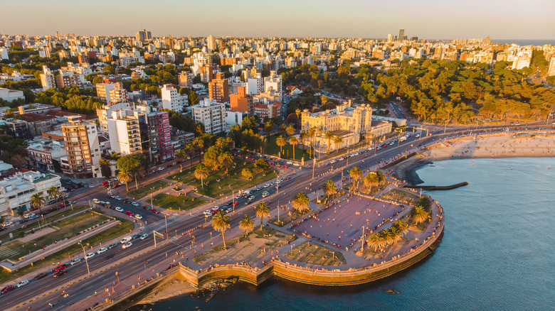 Aerial shot of Montevideo
