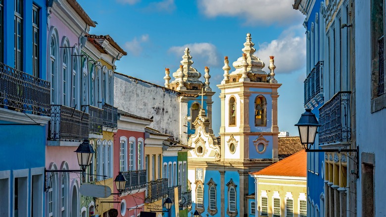 Colorful street in Salvador, Brazil