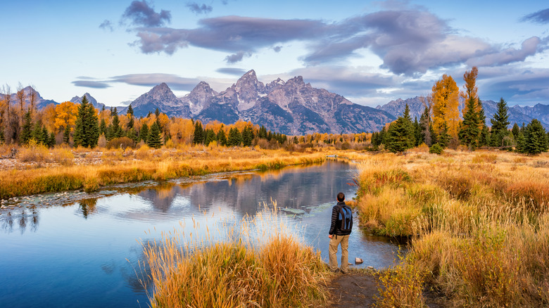 Backpacker in Grand Teton National Park