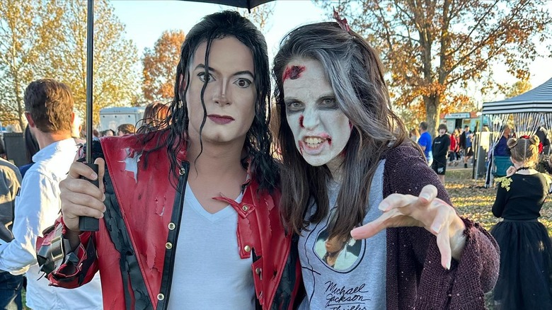 Costumed people at Thriller Parade