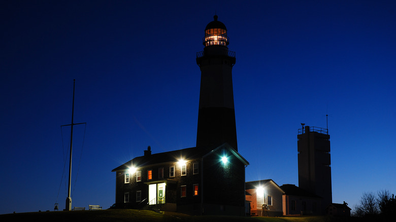 Montauk Lighthouse at night