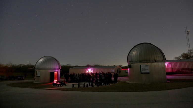 Rafes Urban Astronomy Center at night