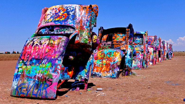 Painted Cadillacs at Cadillac Ranch