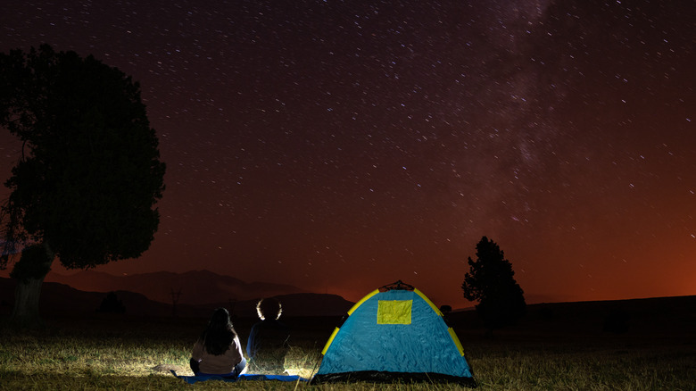 Camping under the stars