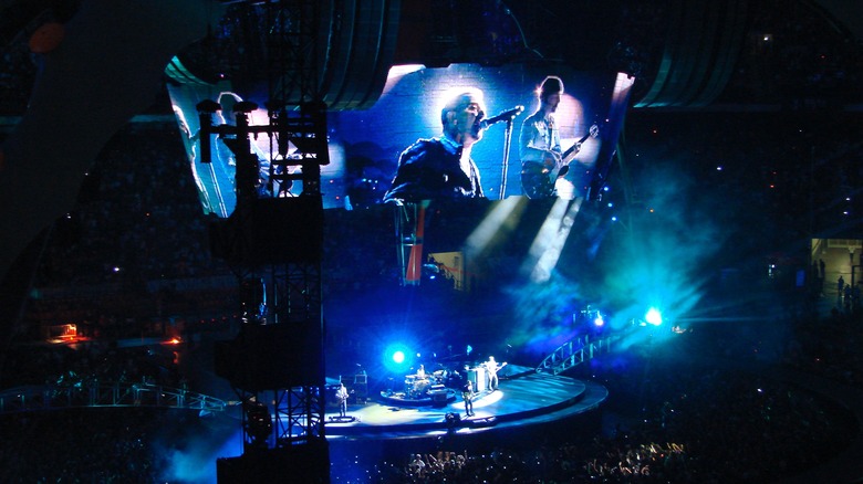 Live performance by U2