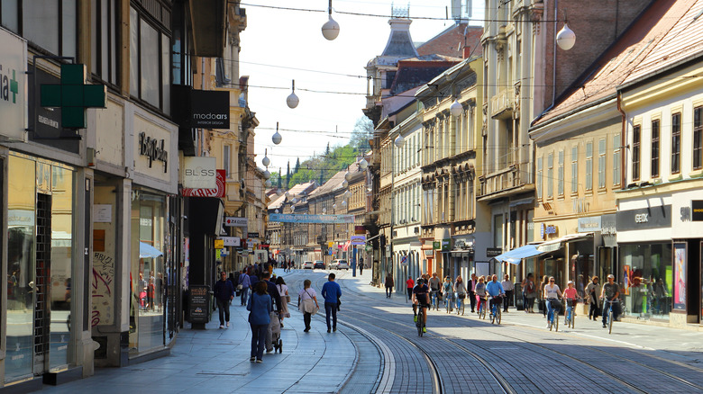 People on ilica street in zagreb