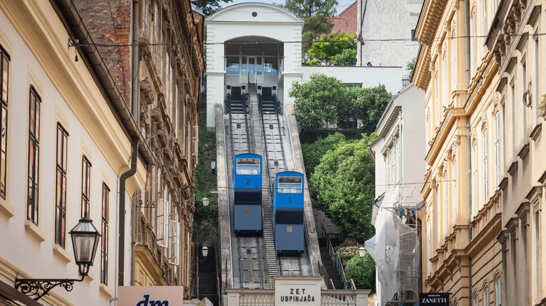 View of zagreb's funicular