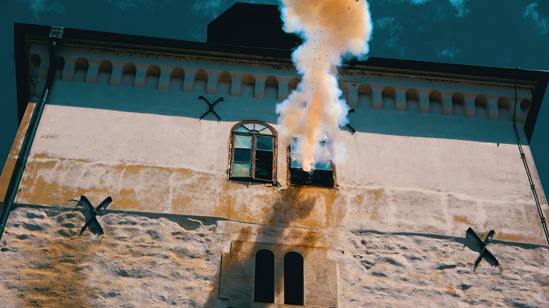 canon firing from Lotrščak tower