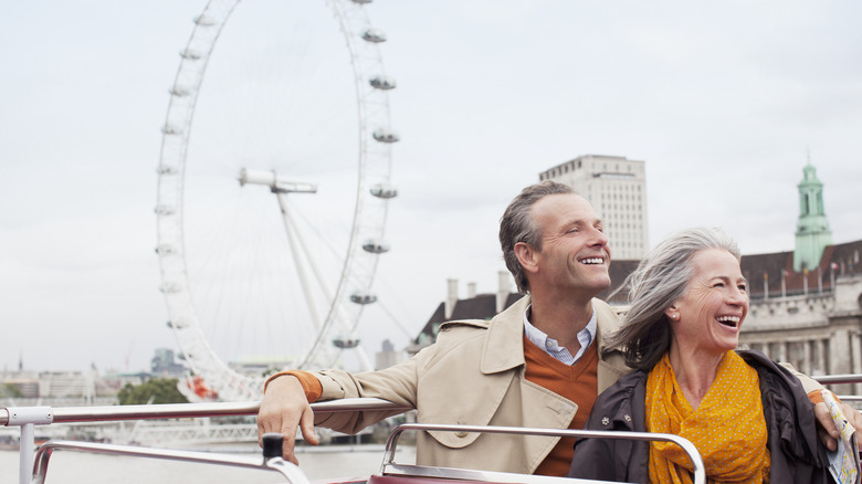 Couple enjoys views of london