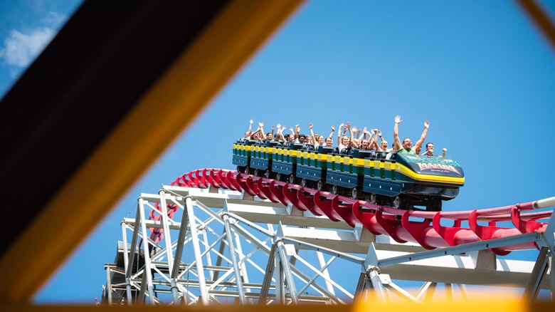 View of a rollercoaster