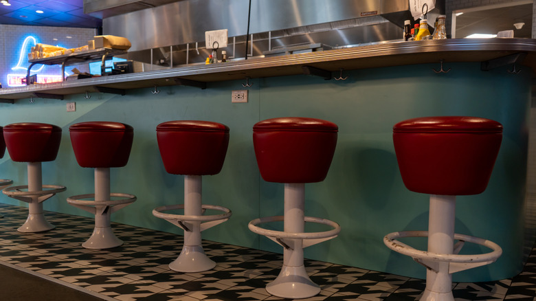 Diner stools Lou's Dairy Block