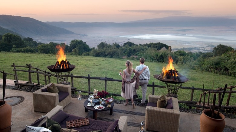 couple at Ngorongoro Crater Lodge