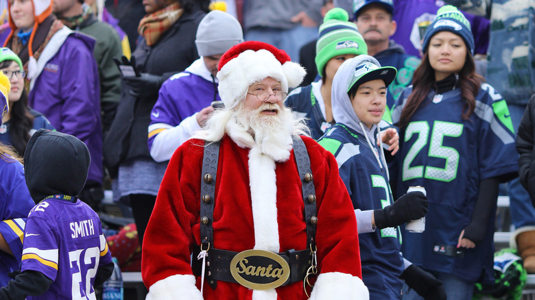 Santa at Vikings football game