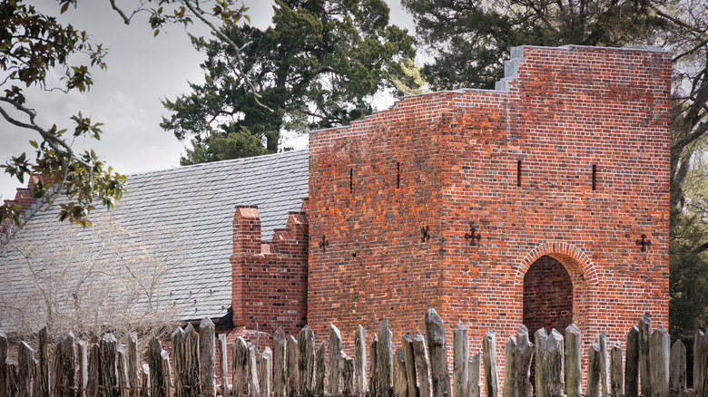 Old tower of Jamestown Church