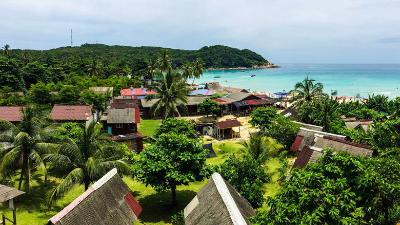 Malaysia's Long Beach from above