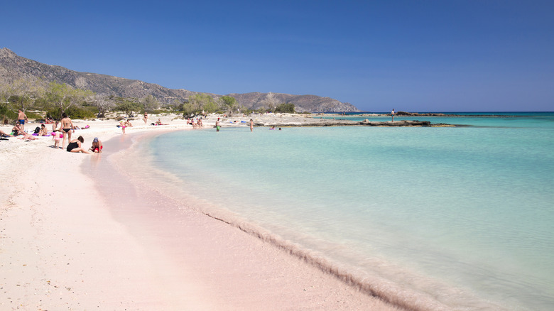 Pink sand of Elafonisi Beach